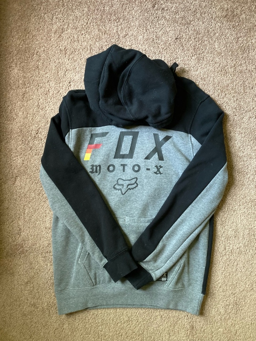 Fox Black Pullover Hoodie with Logo